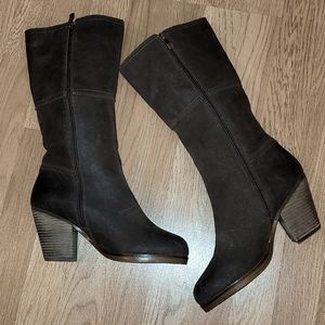 Sbicca tall brown suede distressed boots Size 8.5